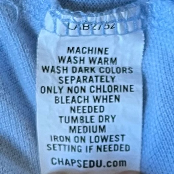 Chaps Boys Polo Shirt size M Blue - Picture 5 of 5